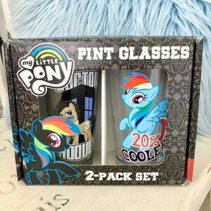MY LITTLE PONY - MLP, 2013, HMV Exclusive, Pint Glass 2-Pack, NEW In Box